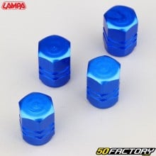 Hexagonal valve caps Lampa Blue Sport-Caps (pack of 4)