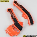 Protections de cadre KTM SX 50 (depuis 2016), Husqvarna TC (depuis 2017), Gas Gas MC (depuis 2021) Acerbis X-Grip oranges et noi