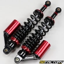 360 mm Paioli type rear gas shock absorbers Peugeot 103, MBK 51... black and red