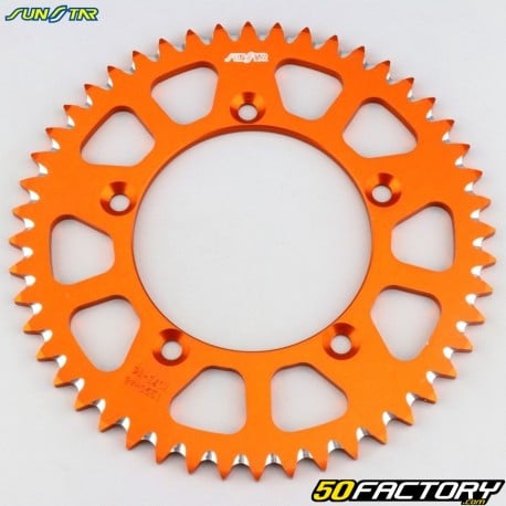 Krone 48 Aluminiumzähne 420 Husqvarna CR, TC 65, KTM SX 60, 65 ... Sunstar Orange