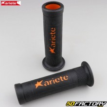 Puños para motocicleta Ariete Ariram Grip negro y naranja