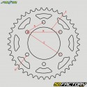 Corona in acciaio 47 denti 525 Honda XL V Transalp 600, 650, 700...Sunstar grigia