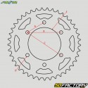 Rear sprocket 49 aluminum teeth 520 Gas Gas EC 250, Husaberg FC 550, KTM EXC 200... Sunstar black