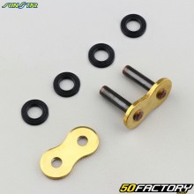 Reinforced 530 chain quick release (o-rings) Sunstar RTG1 gold to rivet