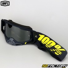 Crossbrille/Brille 100% Racecraft 2 Arbis gelber und schwarzer Bildschirm Iridiumsilber