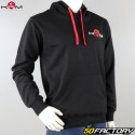 Sweat à capuche KRM Pro Ride noir et rouge