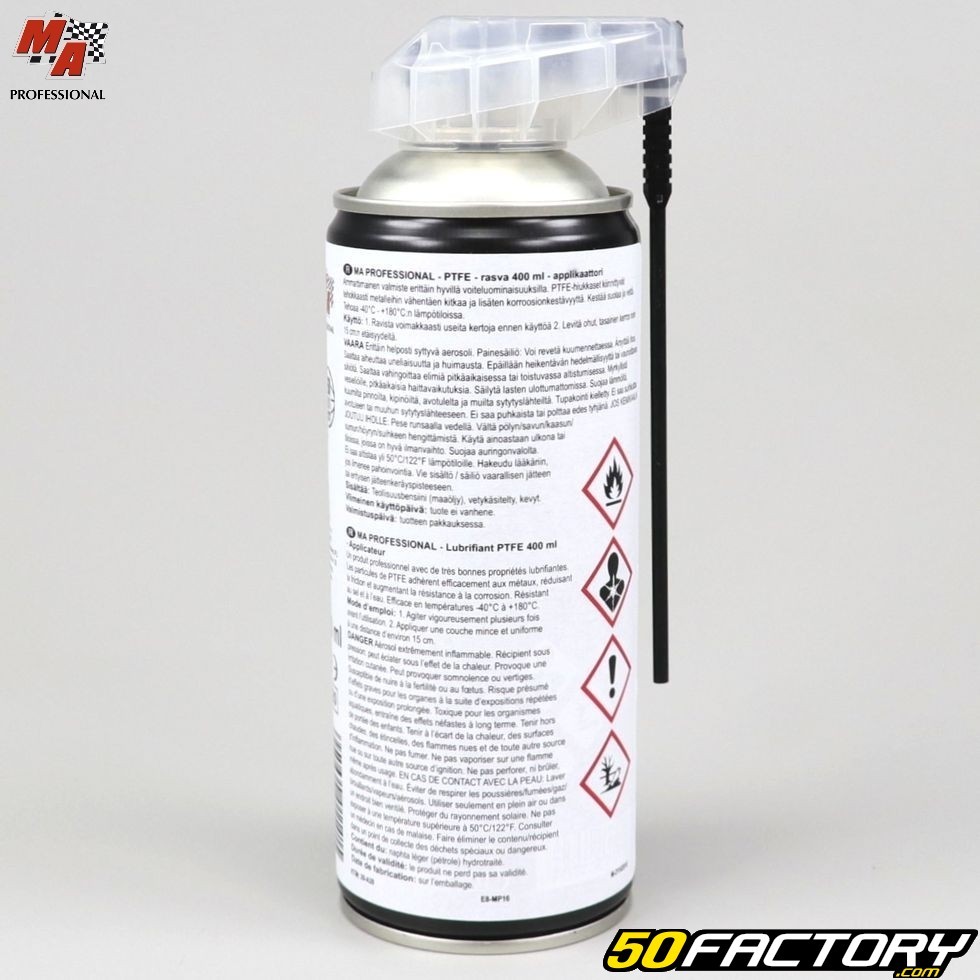 Bombe aérosol PTFE - protège de la corrosion, résiste à l'eau - 400 ml