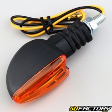 Bulb flashing Arrow black reversible orange cabochon (sold individually)