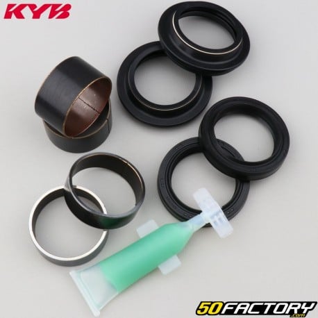 Retenes de aceite de horquilla y guardapolvos (con casquillos) Kawasaki KX 80, 85 (desde 1998)... KYB (kit de reparación)