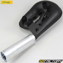 Tubo de escape curvo de aparafusar Peugeot 103 Simonini V3 (reforçado) preto