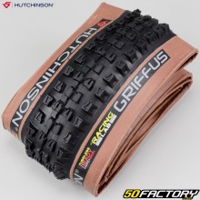 Bicycle tire 29x2.50 (58-622) Hutchinson Griffus Gravity RLAB Hardskin TLR folding bead brown sidewalls
