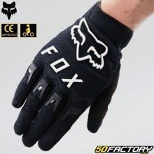 Gloves cross Fox Racing Dirtpaw black and white motorcycle CE approved