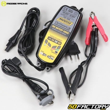 Battery charger and universal support Optimate  3  Moose Racing