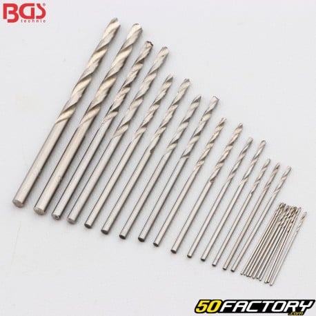 Brocas de acero HSS de titanio BGS de 0.5-3 mm (paquete de 25)