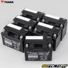 Batteries Yuasa YTB4L 12V 4.2Ah acide sans entretien Derbi Senda 50, Aprilia, Honda 125... (lot de 6)