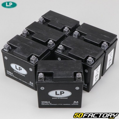 Batterie Landport YTX5L-BS SLA 12V 4Ah manutenzione senza acido Derbi DRD Pro, Malaguti,  Booster,  Trekker,  Agility... (lotto di 6)