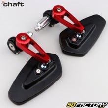 Chaft Remix bar end mirrors in red and black