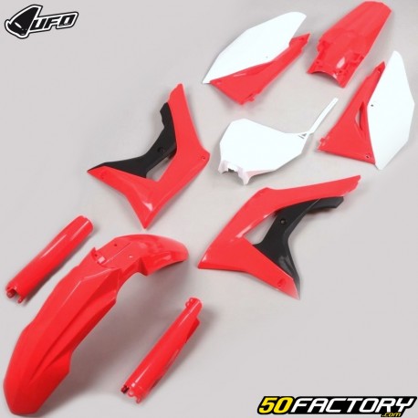 Kit completo carenatura Honda CRF 250 R, RX (2019 - 2021), 450R, RX (2017 - 2020) UFO rosso e bianco