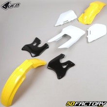 Kit plástico Suzuki  RM XNUMX (XNUMX - XNUMX) UFO  amarelo e branco