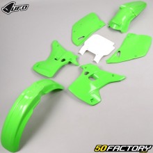 Kit de plásticos Kawasaki KX XNUMX, XNUMX (XNUMX) UFO  verde e branco