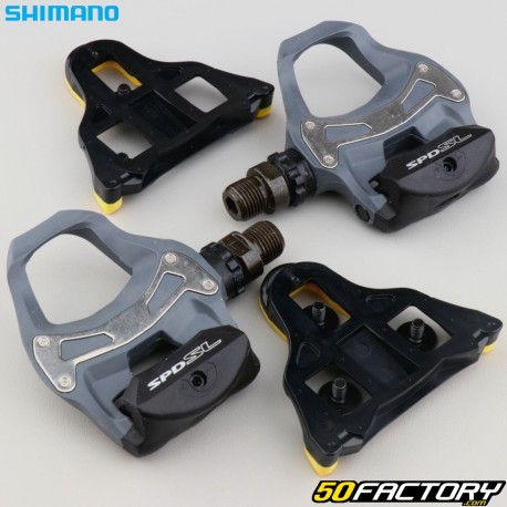 Automatische SPD-SL-Pedale für das graue Rennrad Shimano PD-R550