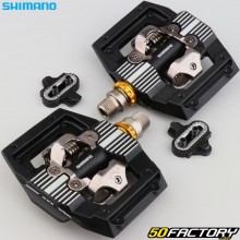 Pedales automáticos SPD para bicicleta VTT Shimano Saint PD-MXNUMX negros