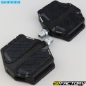 Pedales planos de aluminio Shimano PD-EF205 negro PD-EF110 mm