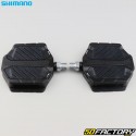 Pédales plates alu pour vélo Shimano PD-EF205 noires 110x102 mm