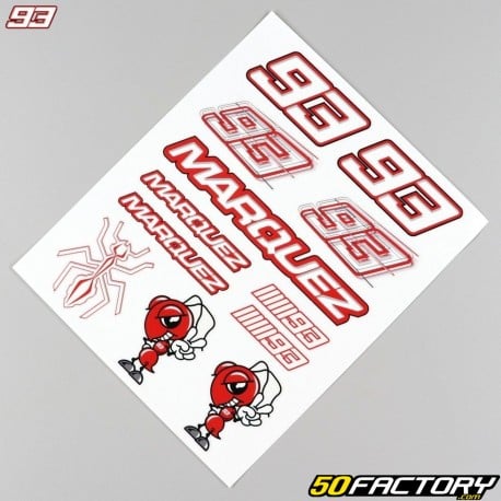 Stickers 93 Marc Marquez 20x24 cm (sheet)