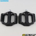 Pédales plates alu pour vélo Shimano PD-EF202 noires 110x102 mm