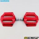 Shimano PD-EF202 red alu flat pedals for bicycles 110x102 mm