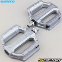 Aluminium-Flachpedale für Shimano PD-EF202 Silber 110x102 mm Fahrrad