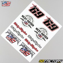 Stickers Nicky Hayden 69 20x24 cm (planche)