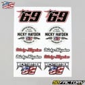 Stickers Nicky Hayden 69 20x24 cm (planche)