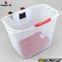 Steel bicycle front basket with DM attachmentTS universal Hapo-G white