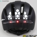 Casco de bicicleta con luces e intermitentes integrados CoolRide negro mate