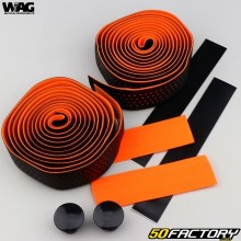 Cintas perforadas para manillar de bicicleta Wag Bike en negro y naranja