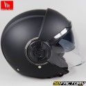 Casco jet MT Helmets Viale SV Solid A1 negro y gris mate
