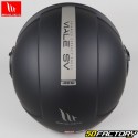 Casco jet MT Helmets ViaSV Solid A1 nero opaco e grigio