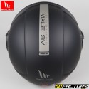 Casco jet MT Helmets Viale SV Solid A1 negro y gris mate