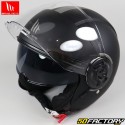 Casco jet MT Helmets ViaSV Solid A1 nero opaco e grigio