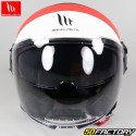 Capacete de jato MT Helmets Viale SV XNUMX Unit AXNUMX preto, vermelho e branco fosco