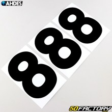 Numbers cross 8 black 13 cm Ahdes (set of 3)