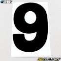 Numéros cross 9 negros 13 cm Ahdes (juego de 3)