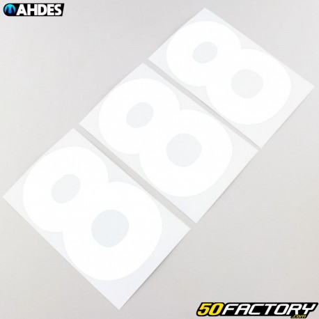 numbers cross 8 white 13 cm Ahdes (set of 3)