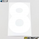 numbers cross 8 white 13 cm Ahdes (set of 3)