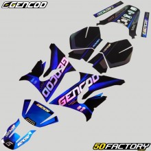 Decoration kit Yamaha DT 50 and MBK X-Limit (since 2003) Gencod black and blue holographic
