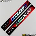 Decoration  kit Yamaha DT 50 and MBK X-Limit (since 2003) Gencod black and red holographic