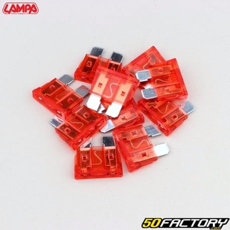 Flat fuses 10A Lampa red (pack of 10)