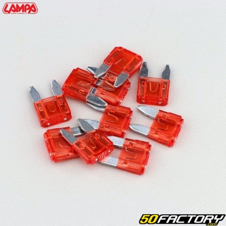 10A Mini-Flachsicherungen Lampa rot (10er Pack)